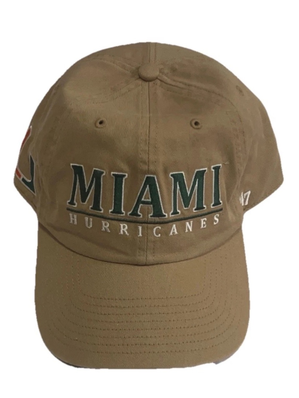 Miami Hurricanes NCAA Football Logo Adult SnapBack Hat '47 Brand RARE